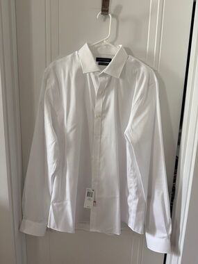 Tommy Hilfiger Men's White Button-Front Dress Shirt